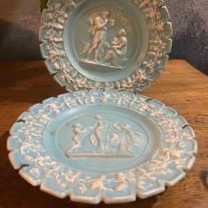 Ornate China plates w/ greek accents